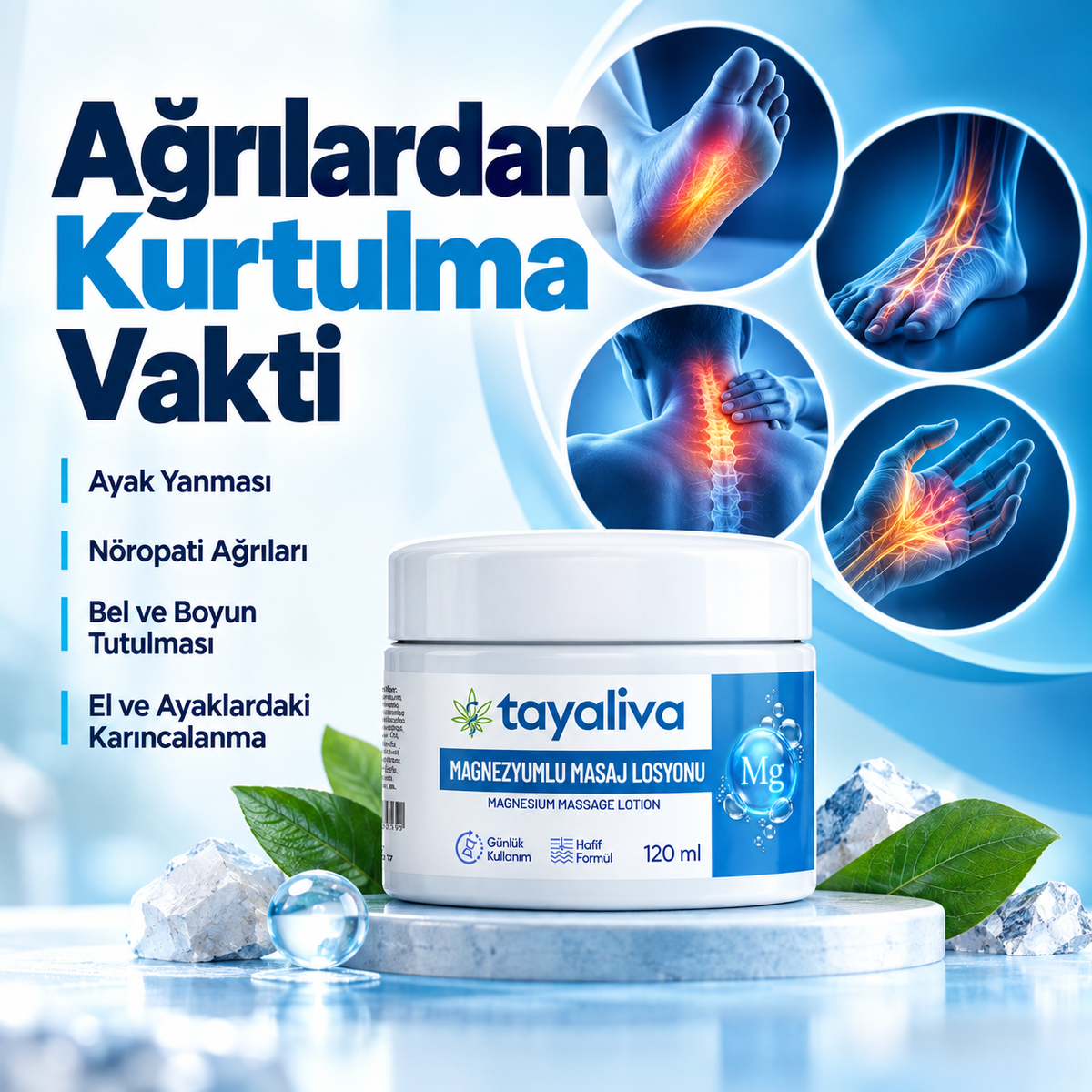 Tayaliva Magnezyumlu Masaj Kremi